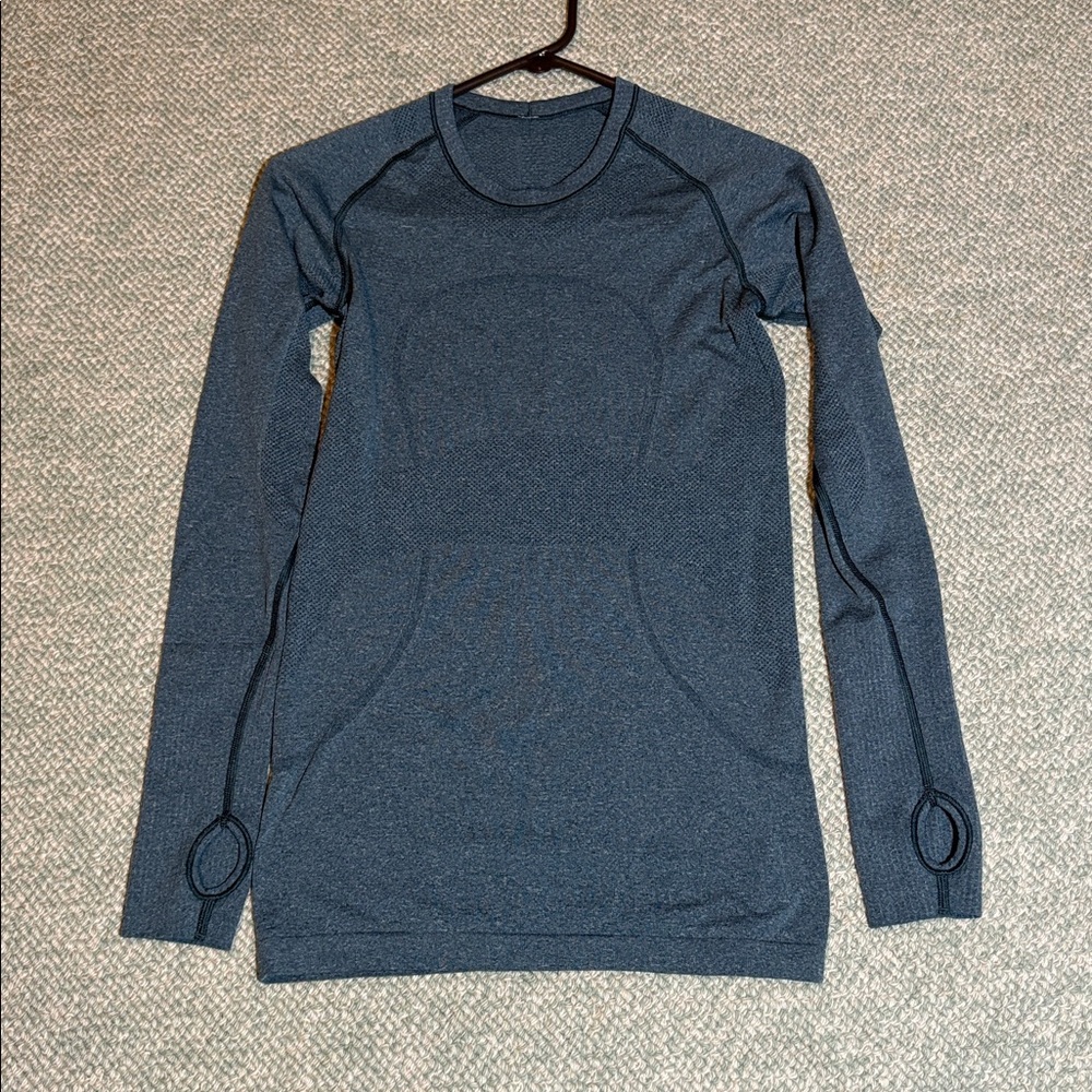 Lululemon Heather Green Long Sleeve Swiftly Tech Shirt Sz 6 Preowned
